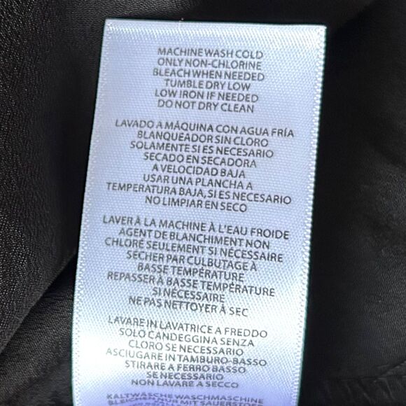 MIchael Kors Black V Neck Zip Pocket Tunic Long Sleeve w/Roll Tab - Womens 8 - Picture 8 of 8